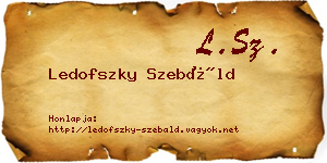 Ledofszky Szebáld névjegykártya