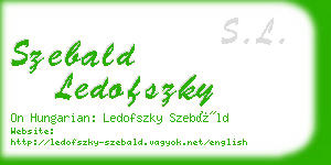 szebald ledofszky business card